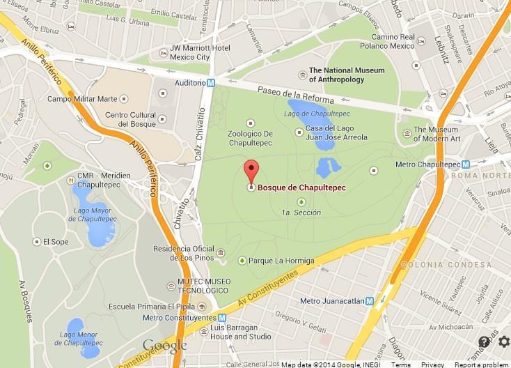 chapultepec park mapě