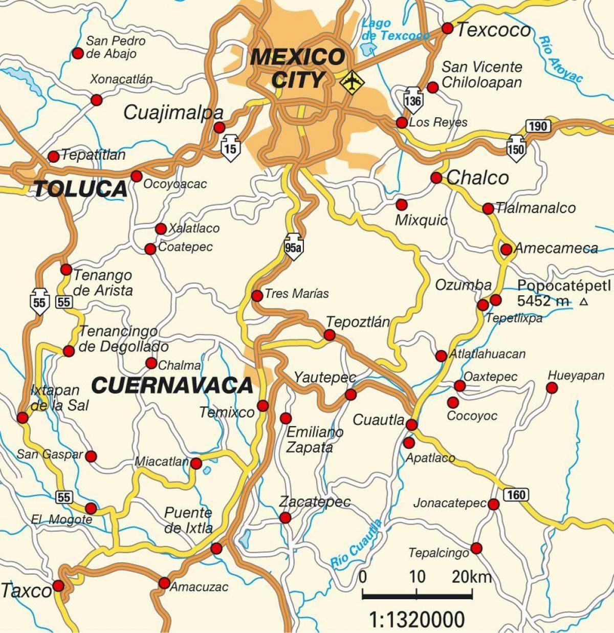ciudad Mexico mapě