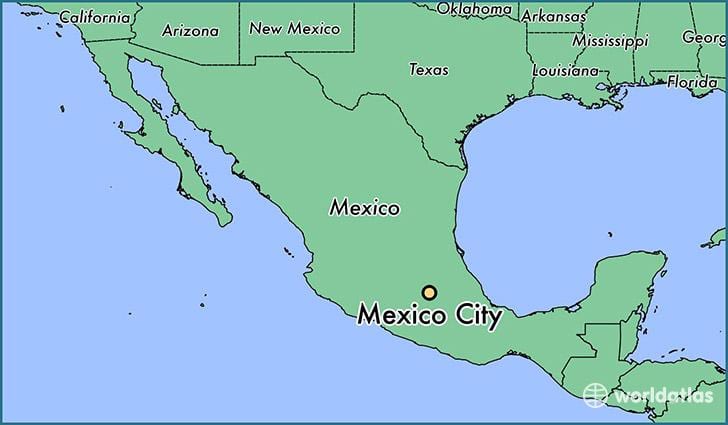 Mexico City, Mexiko mapa