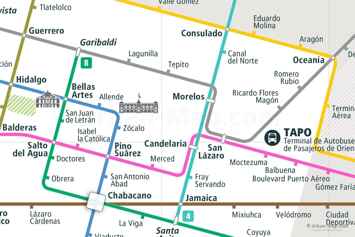 mapa tepitu. Mexico City 