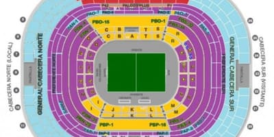 Estadio azteca posezení mapě