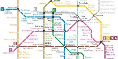 Mexico City podzemní mapa