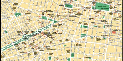 Mapa Mexico City body zájmu