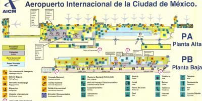 Mexico City mezinárodní letiště mapě