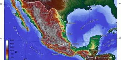Mexico City topografické mapy