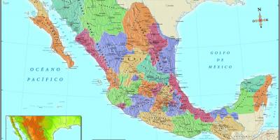 Mapa Mexika Město psč