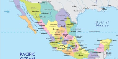 Mapa Mexico City state