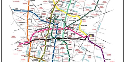 Mapa Mexico City tranzit