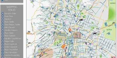 Mexico City atrakce mapa