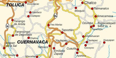 Mexico City df mapě
